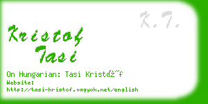 kristof tasi business card